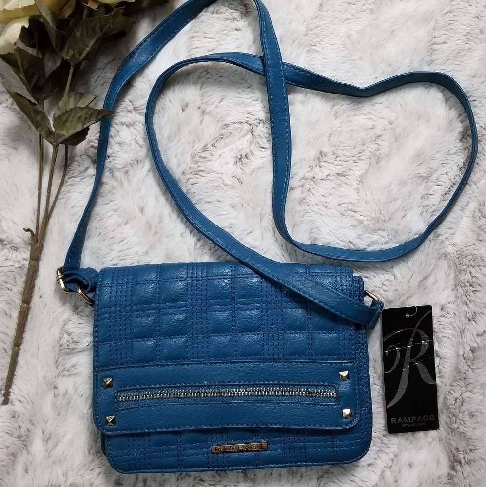 Rampage‎ Quilted Pale Blue Shoulder Bag Purse New